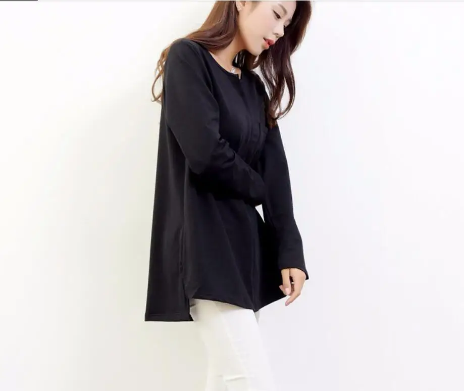 Сезон весна осень Женские все матч свободные пуловеры с длинными рукавами