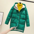 Женское длинное пальто с капюшоном, теплая парка на хлопковой подкладке, зимняя верхняя одежда, 2022
