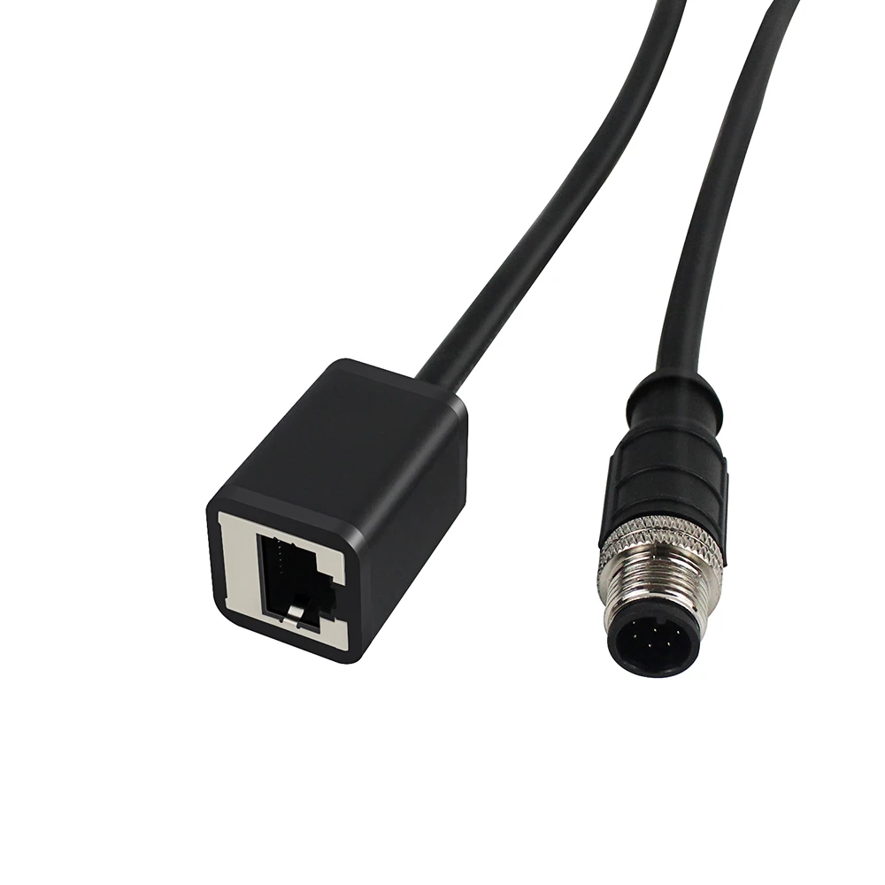 

M12 A type male to LAN 2M 3M 5M waterproof lan cable for PC