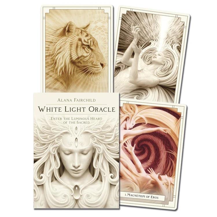 

White Light Oracle Card, Oracle of the Shapeshifters, Angel of Light with Guidebook Board Deck Games Playing Cards For Party