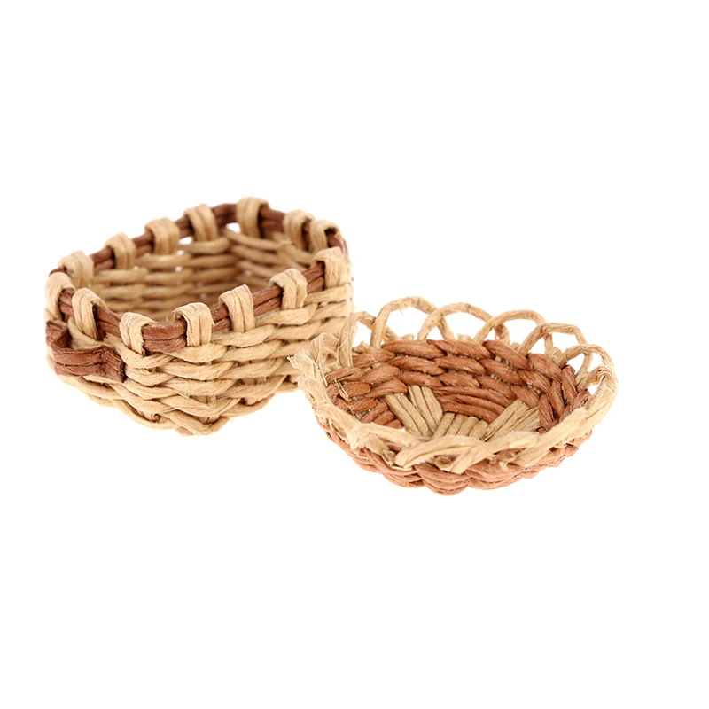 

Mini 1:12 Dollhouse Miniature Rattan Frame Vegetable Food Storage Basket Doll Miniature Decoration