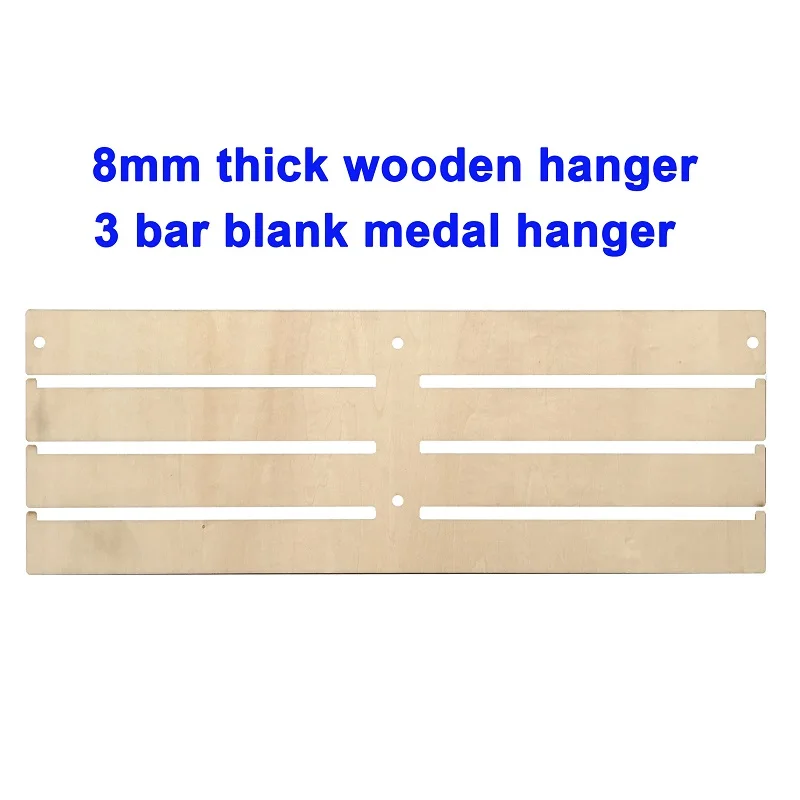 Вешалка для медалей - Цвет: 3 bar wooden hanger
