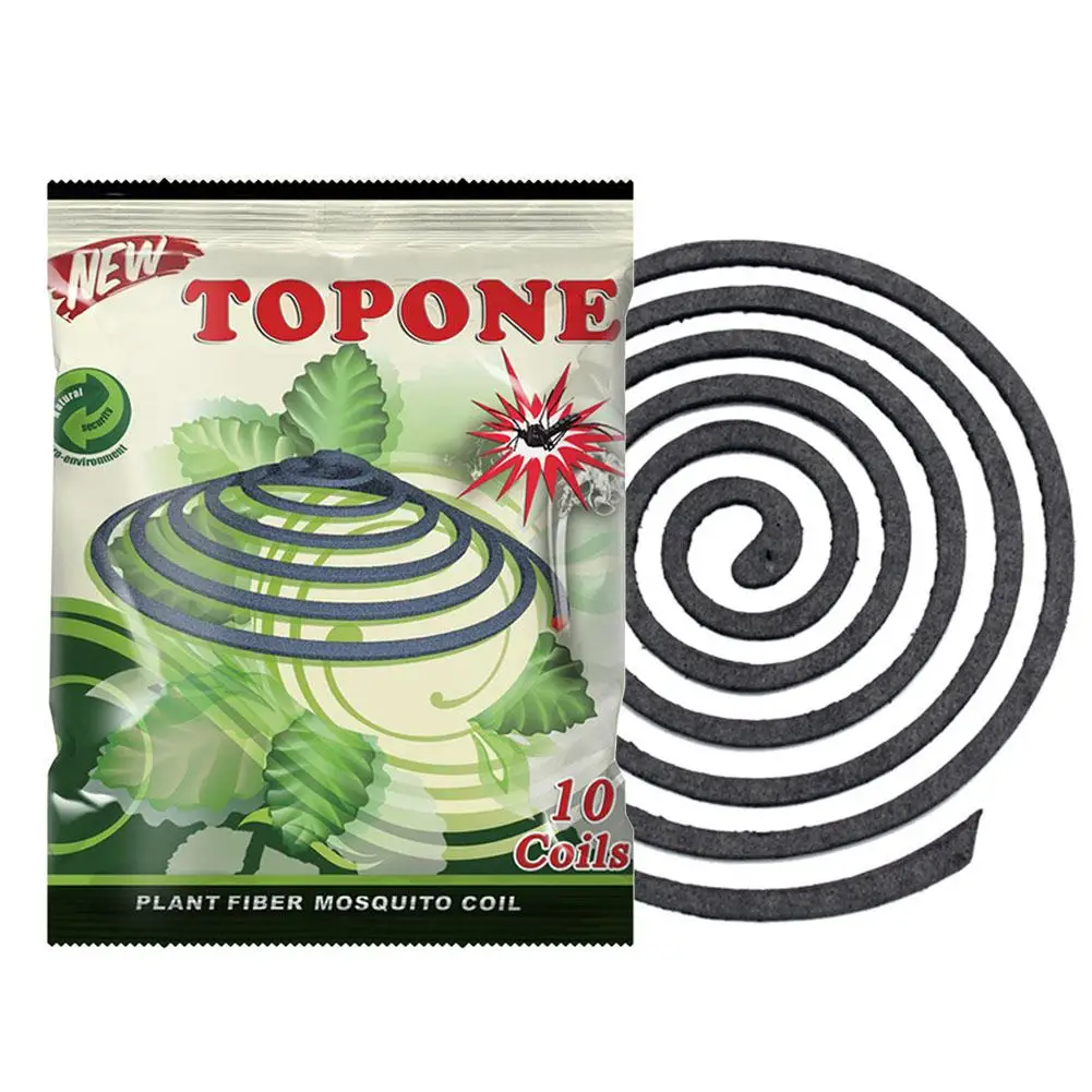 

10PCS/pack Natural Bamboo Pulp Mosquito Coil Mosquito Repellent Coil Incense Burner Mosquito Kill For Home Travel Hiking Camping