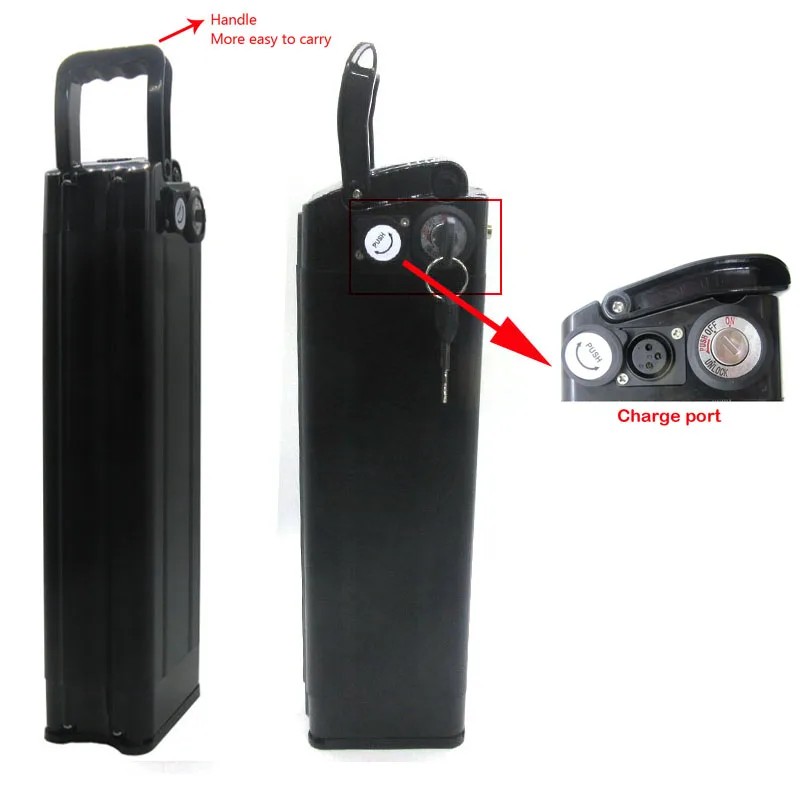 Батарея для велосипеда серебристая 36 В 17 а/ч 1000 Вт литиевая батарея akku 25 А/ч samsung 3500