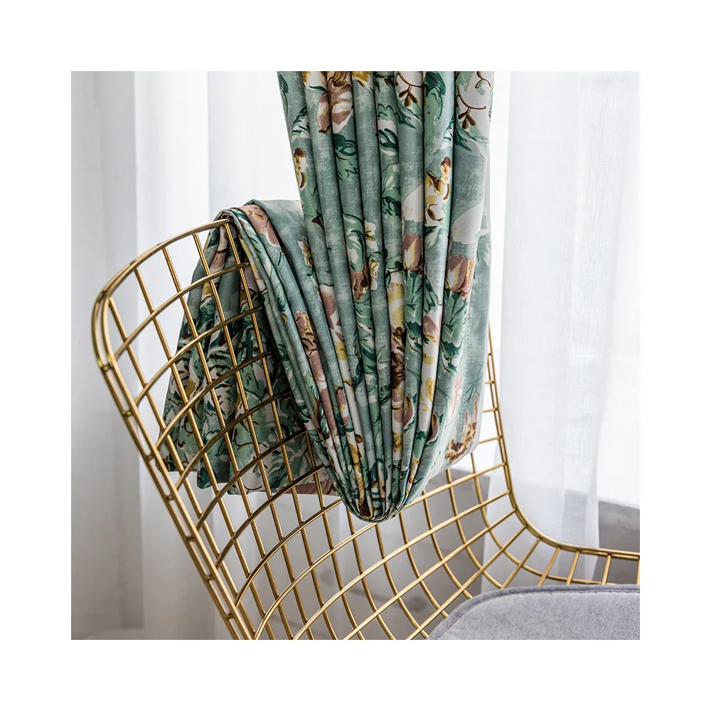 

Modern Simple New Double-sided Light Printing Curtains for Living Dining Room Bedroom.