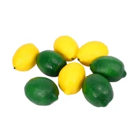 8 pack artificial fake lemons limes fruit for vase filler home kitchen party decoration yellow and green