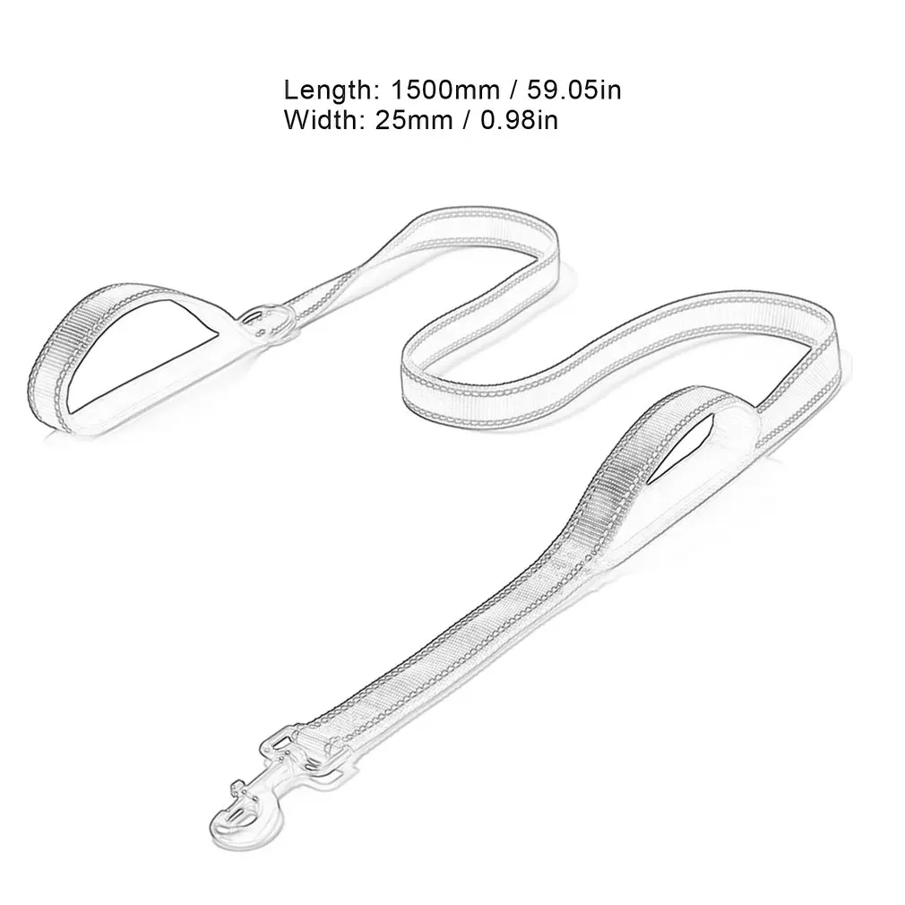 

Nylon double-layer thickened reflective traction rope Leash Electrophoretic ferrous metal Diving cloth Foam thickening