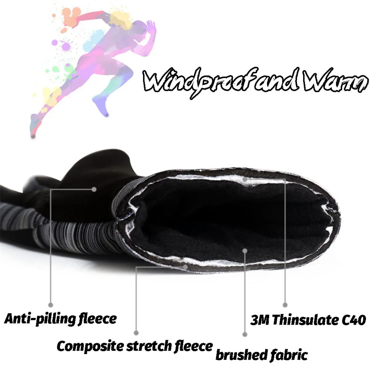 

Warm gloves outdoor sports for men and women in winter non-slip windproof breathable touch screen riding ski gloves W