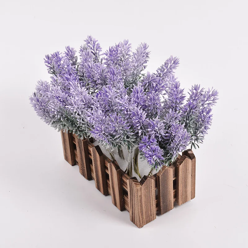 6 шт./лот букет фиолетовых лавандовых цветов для свадьбы поддельные пластиковые