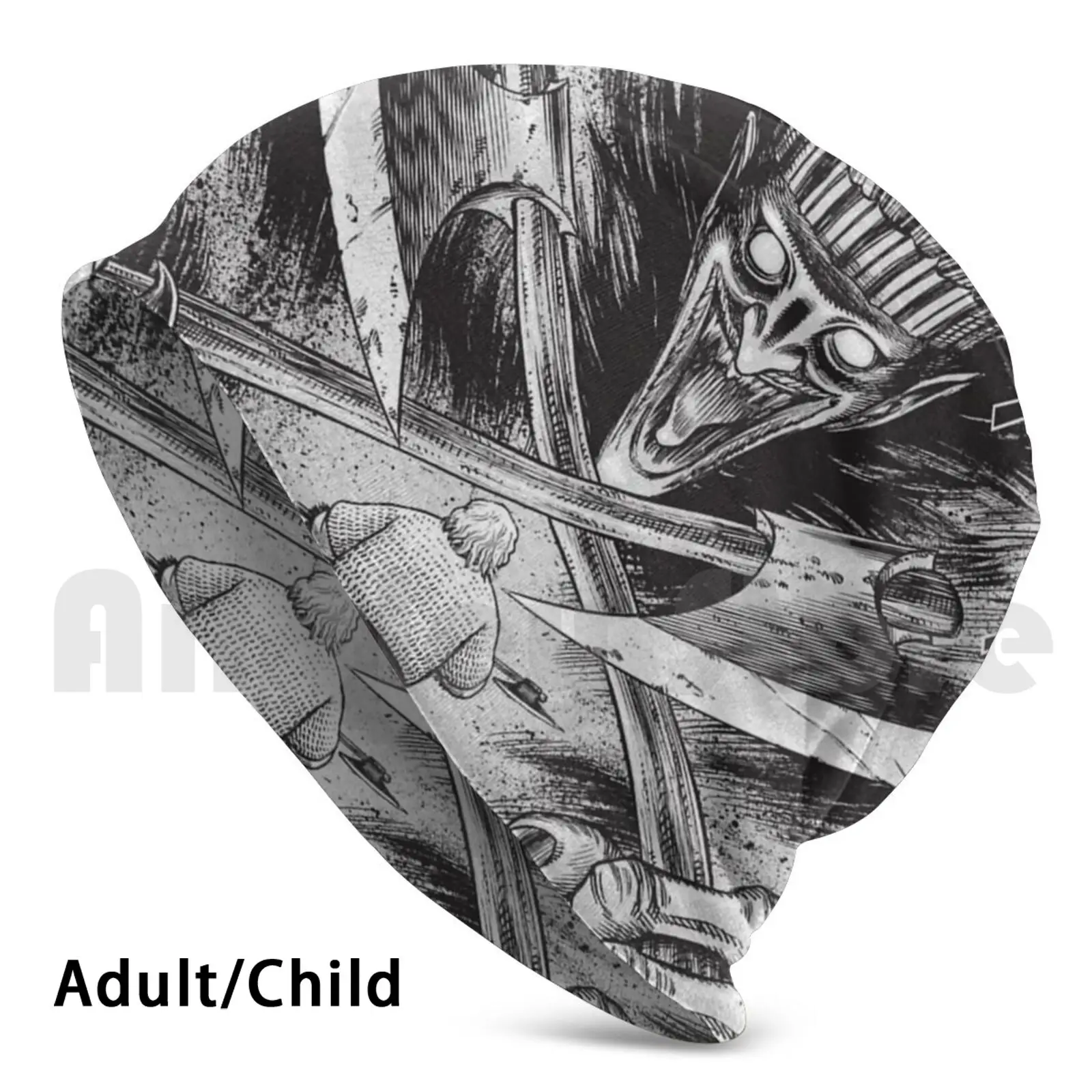 Вязаная Шапка-бини с демоном викингом (Vinland Сага) в стиле хип-хоп | Аксессуары для