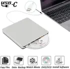 Внешний DVD-привод для горелки, USB 3,0Type-C оптический привод, Тонкий Слот для CDDVD +-RW конфорка, проигрыватель USB C Superdrive для Mac Window