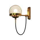 Винтажная настенная лампа в скандинавском стиле, стеклянный светильник в стиле лофт для ресторана, кафе, гостиницы, дома, прикроватный светильник без лампочки