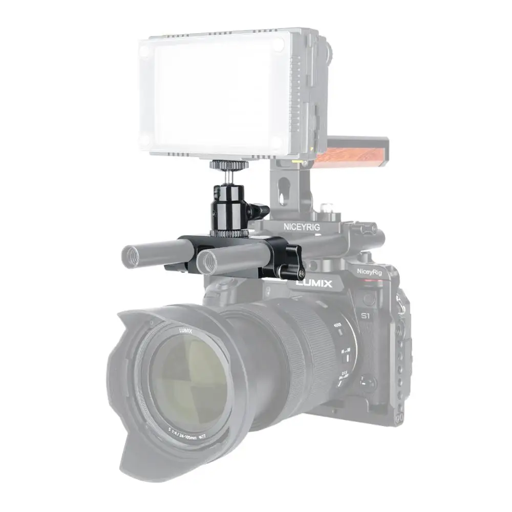 Наплечный зажим NICEYRIG 15 мм винт 1/4 &quotс шаровой головкой держатель для камеры DSLR