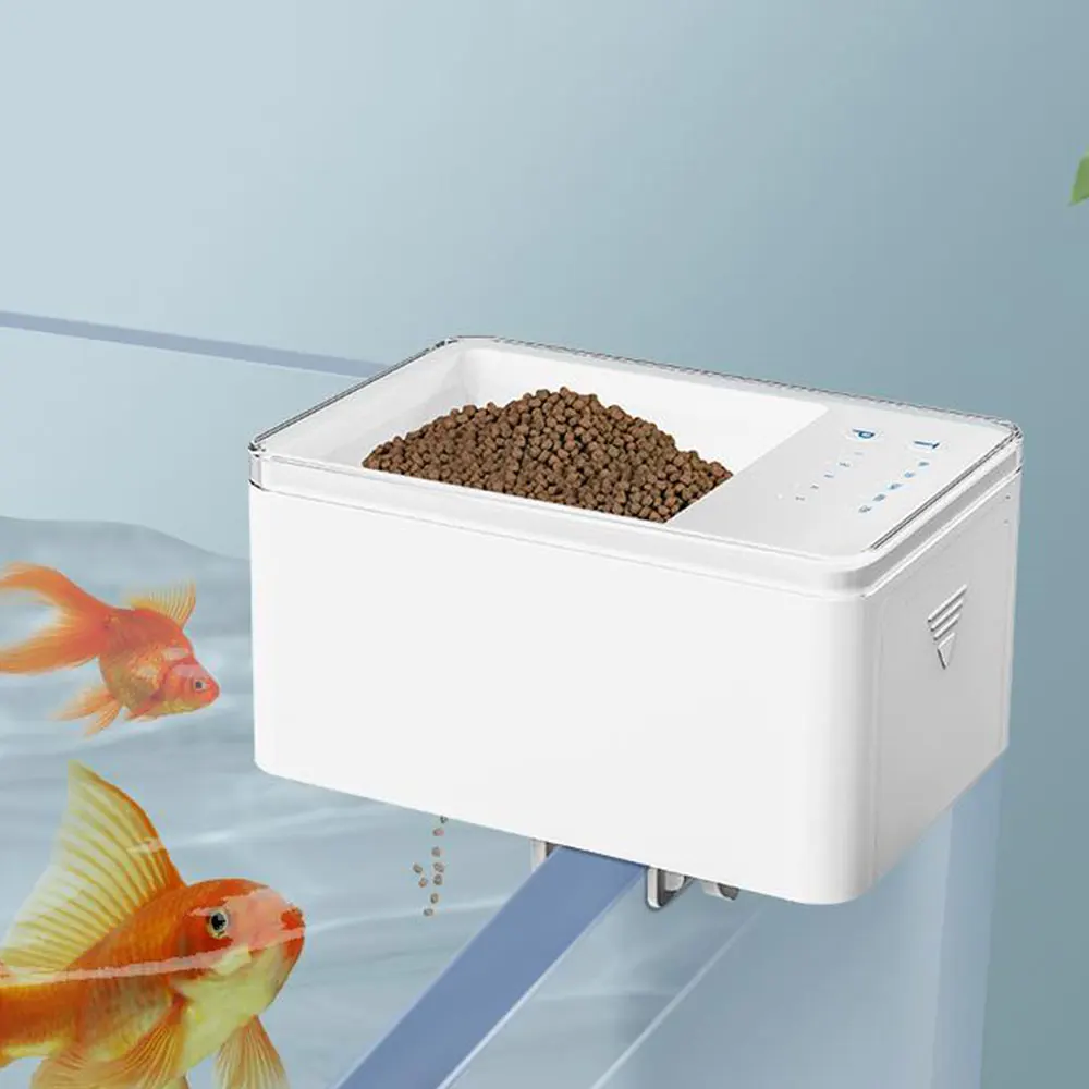 

LED Aquarium Digital Fish Tank 500ml Intelligent Digital Automatic Fish Feeder with Timer Pet Feeding Fish Food Dispenser 2021