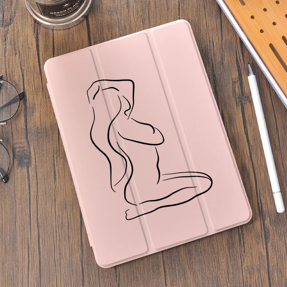

Чехол с абстрактными линиями для iPad Pro 11, чехол 2020, 8 поколения, 6, 7, Air 4, роскошный чехол с держателем Air 2 Mini 5, чехол 12,9 10,5