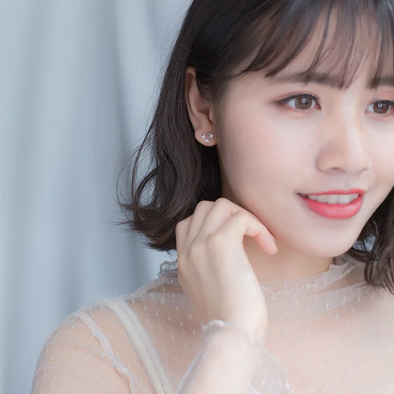 Женские серьги-гвоздики в виде собаки Trustdavis из чистого серебра 925 пробы модные