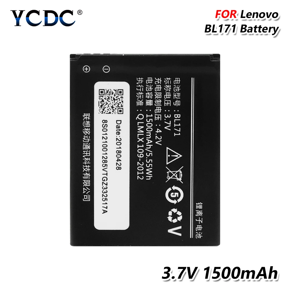 Литий полимерный аккумулятор BL171 BL 171 1500 мАч для смартфона Lenovo A65 A390 A390T A370E A376 A319 A356
