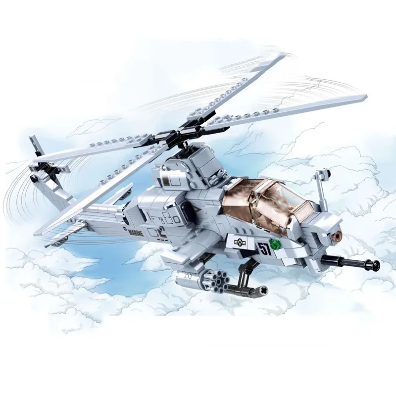 Военная Униформа King of Jaeger модели AH 1Z Гадюка вертолет вооруженных истребитель