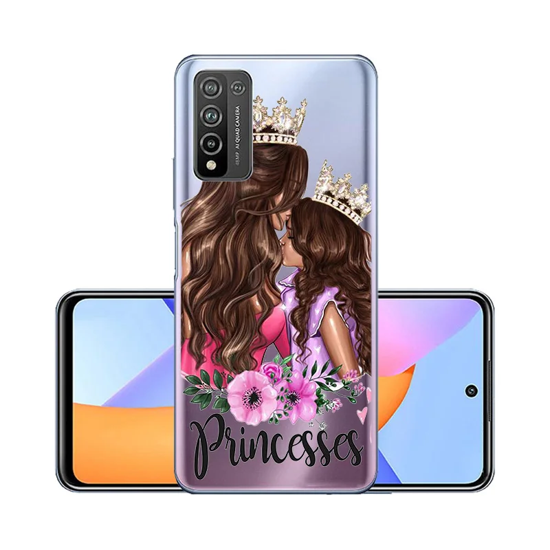 

For Honor 10X Lite Case Cover Silicon Back Cases Huawei Honor 10X Lite Case Transparent Super Mom Baby Funda Honor10X Lite 10 X