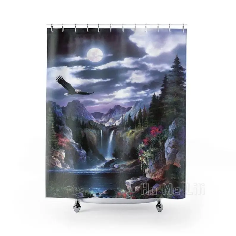 

Soaring Eagle Waterfall Shower Curtain Beautiful Scenic Mountains
