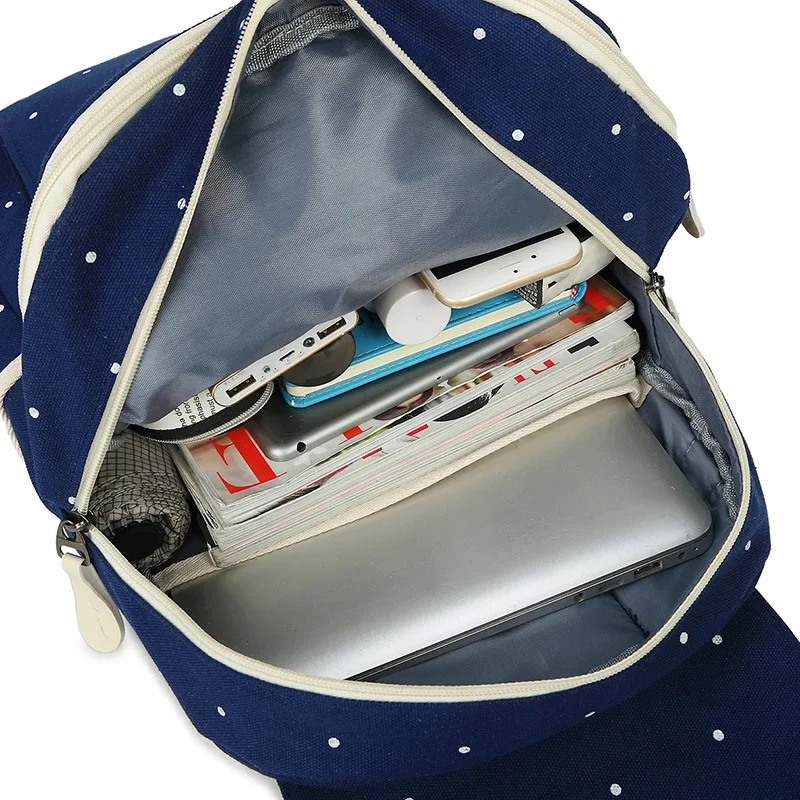 Набор из 4 предметов набор рюкзаков с принтом в горошек школьные сумки для