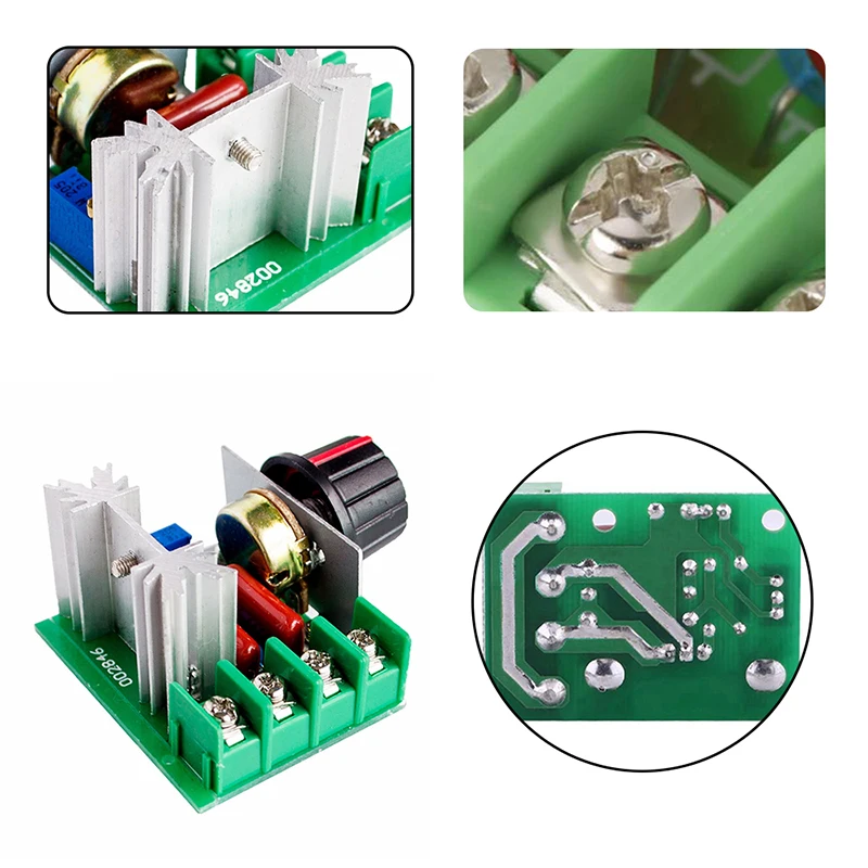 220V 2000W тиристорный мотор Скорость контроллер диммеры затемнения с Температура