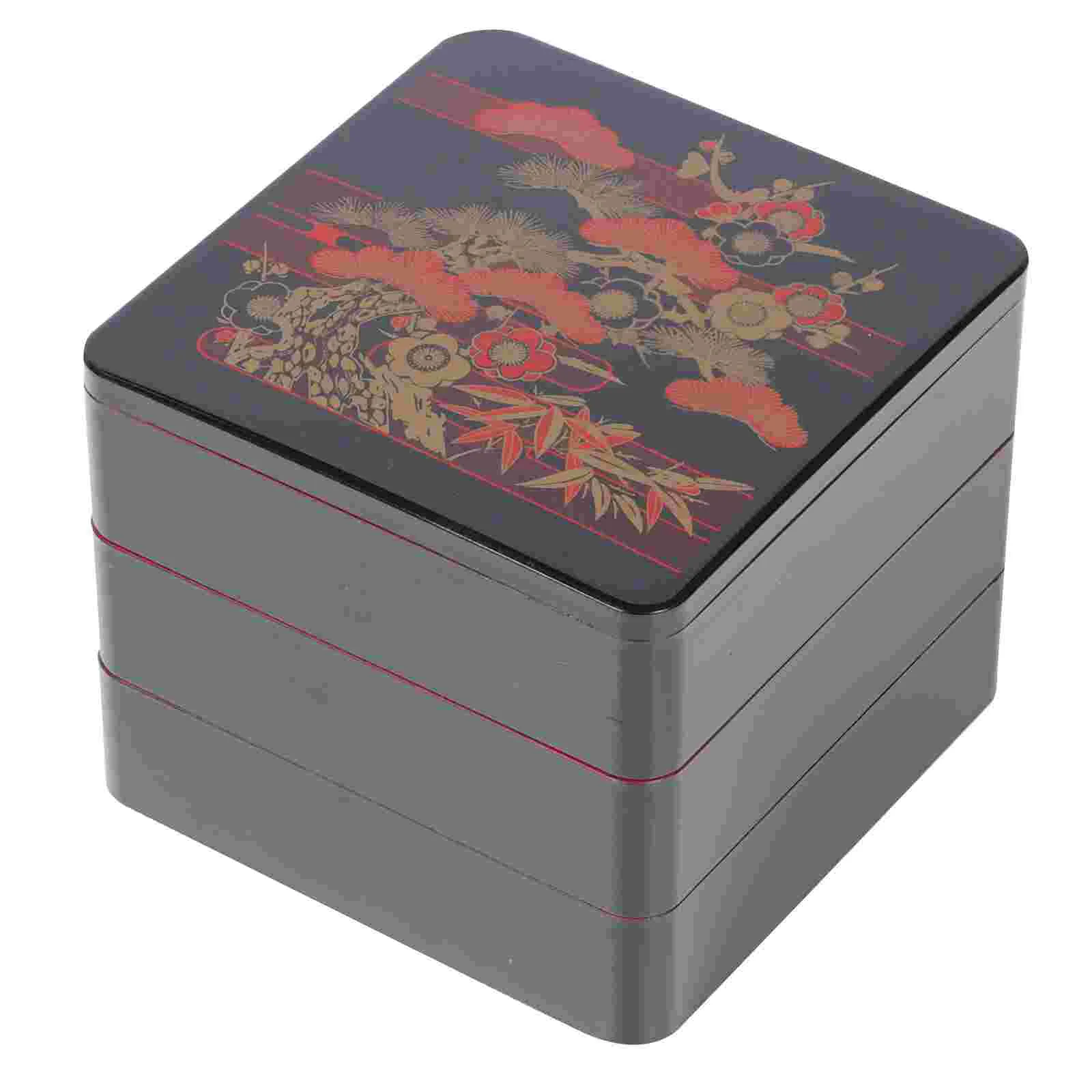 

1PC Three-layer Sushi Box with Lid High-grade Business Meal Box Eel Rice Box