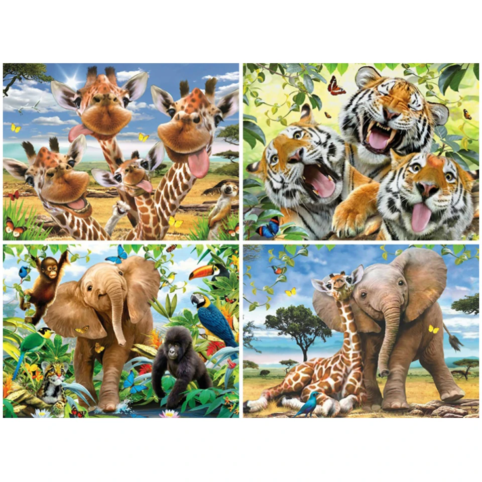 

Алмазная 5D картина «сделай сам», слон, полная квадратная Алмазная вышивка, животное, фотография жирафа, рукоделие, подарок ручной работы