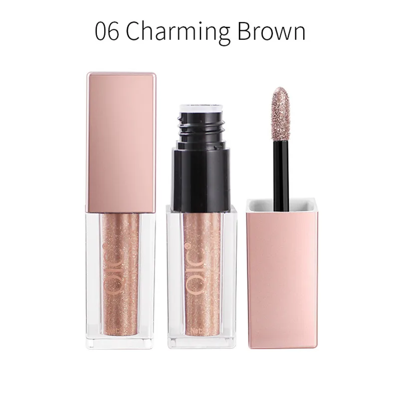 QIC брендовые металлические алмазные жемчужные увлажняющие тени для век Сияющие