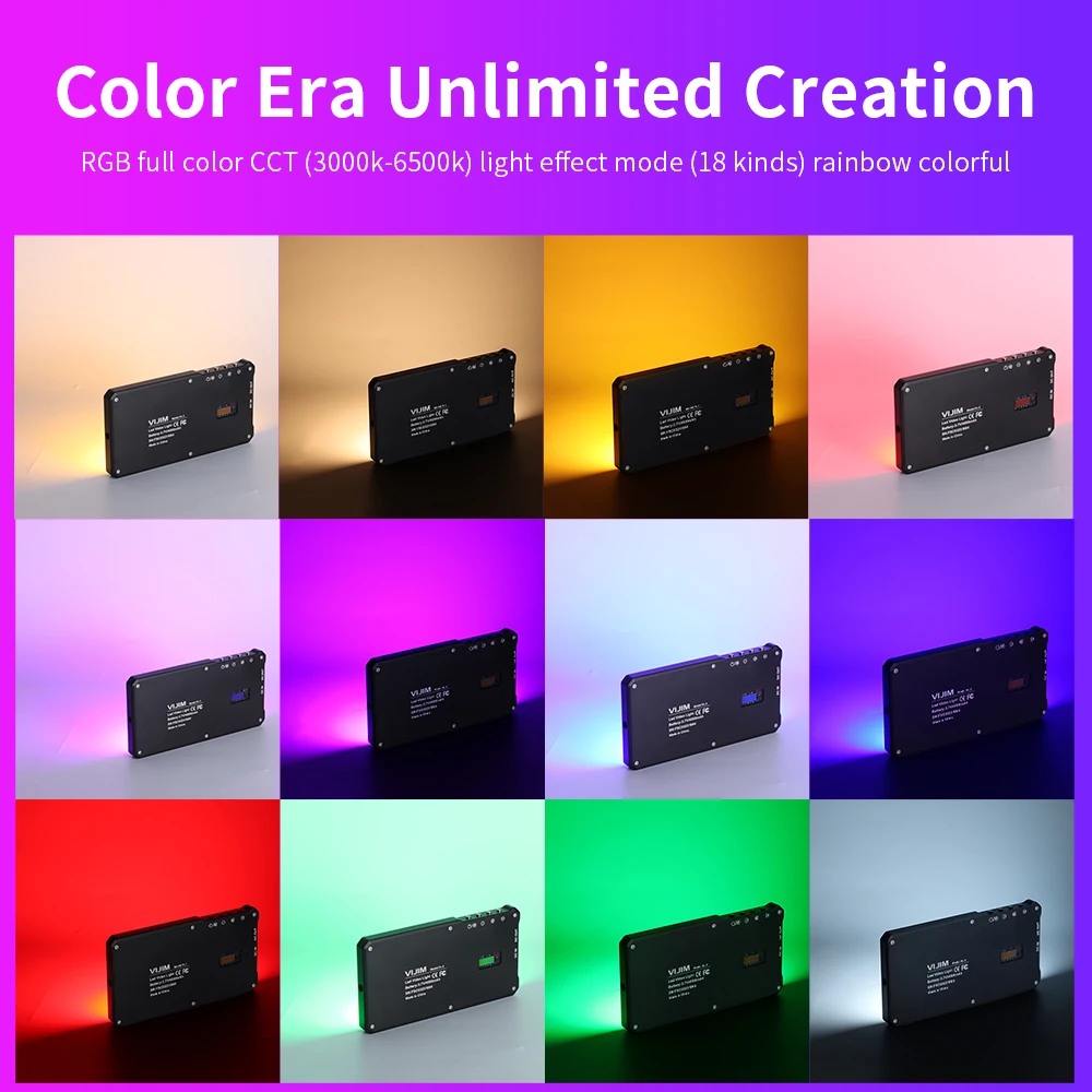 Полноцветсветодиодный LED-светильник VIJIM VL-3 3000-6500k CRI 96 RGB-подсветка для видеосъемки
