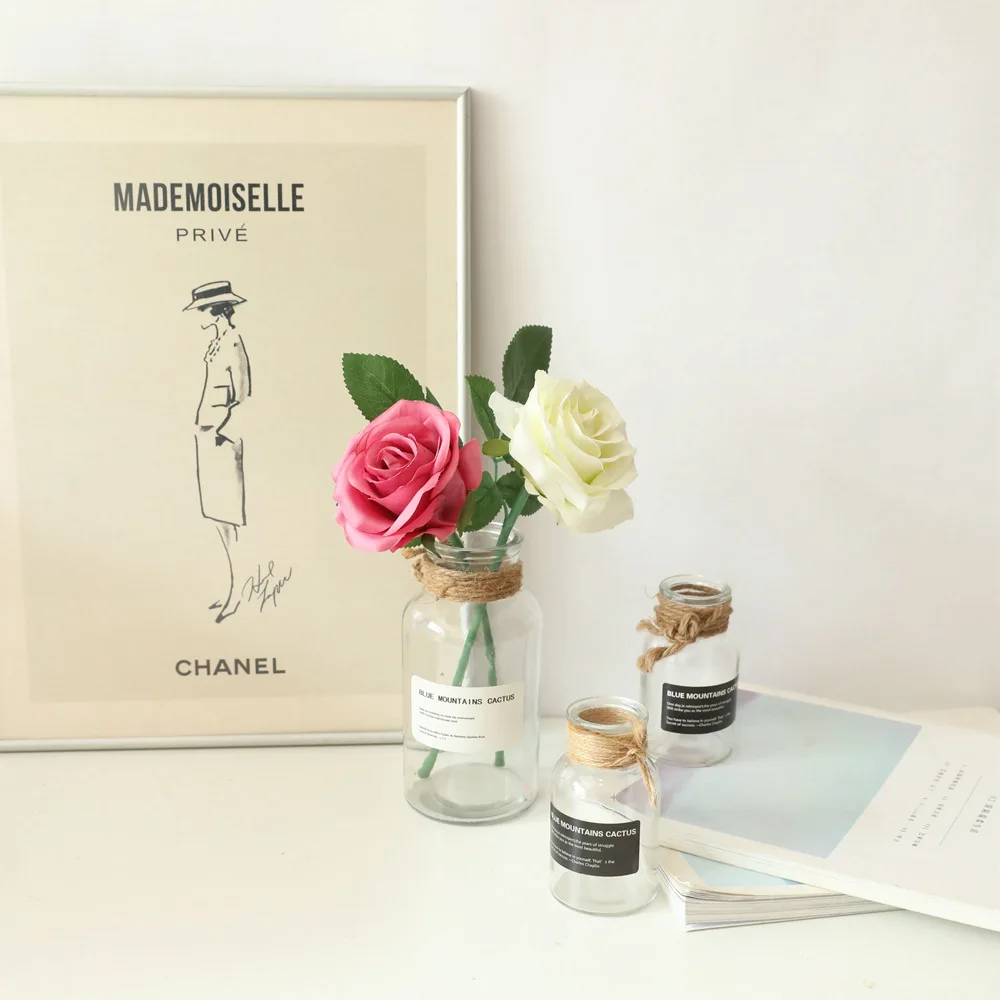 1 Цветочная ветка декоративная роза в одной бутылке искусственный цветок для