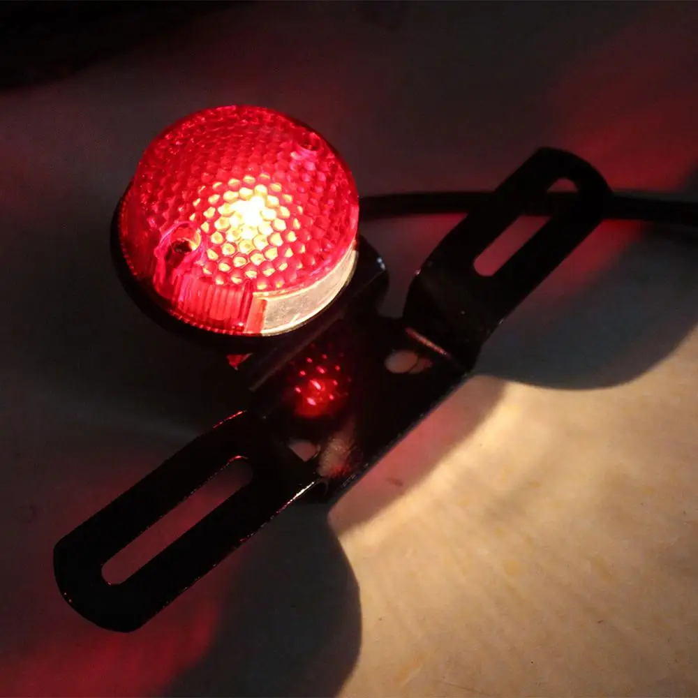 12 в кафе гонщик мотоцикл задний фонарь тормозной номерной знак кронштейн Стоп