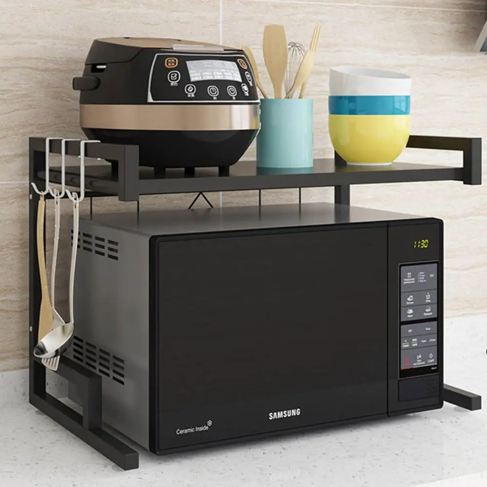 2 яруса стойка для микроволновой печи полка из углеродистой стали кухонный