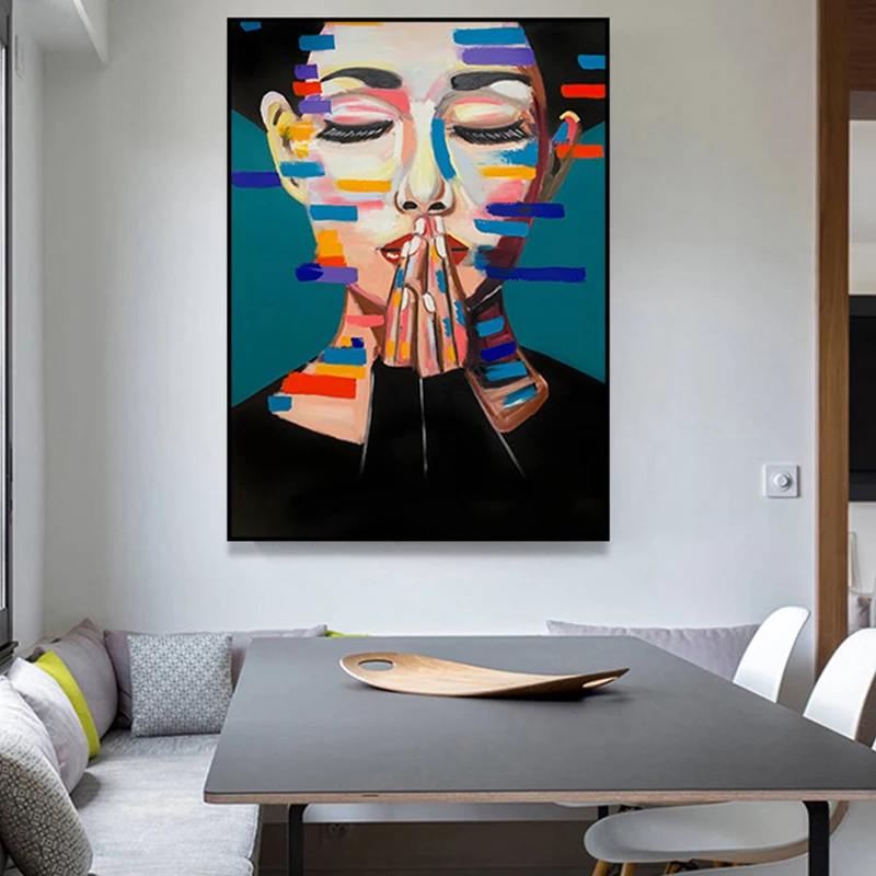 Настенные художественные картины на стену абстрактные фигуры живопись принты