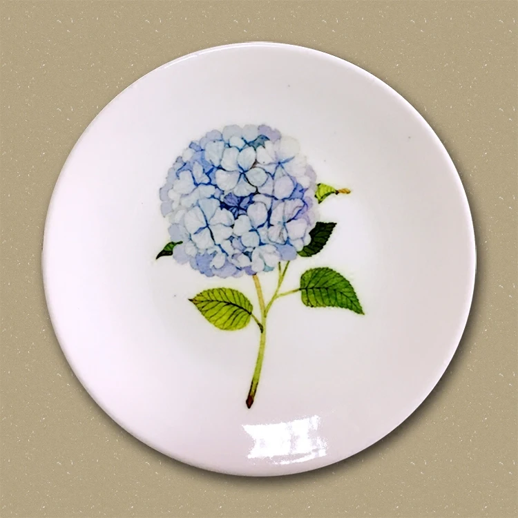 Креативная керамическая декоративная тарелка ручная роспись цветочные ремесла