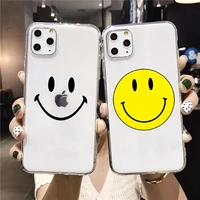cute simple smiley expression phone case for iphone 11 12 13 pro max 7 8 plus soft phone cover for iphone se 2020 x xr xs max