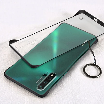 Чехол для Huawei Nova 5 Pro жесткий матовый прозрачный тонкий с кольцом защитная задняя