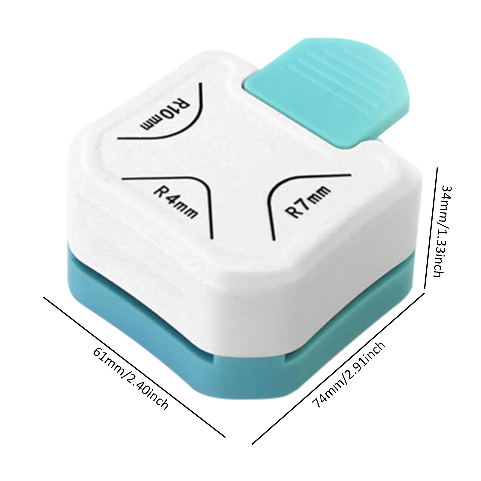 

3 In1 Mini Corner Trimmer Corner Durable Rounder Punch R4/R7/R10mm Round Corner Trimmer DIY Paper Cutter Card Scrapbooking Punch