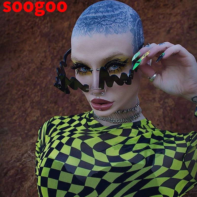 Модные вечерние Веселые солнечные очки волна Форма холодный океанический пляж