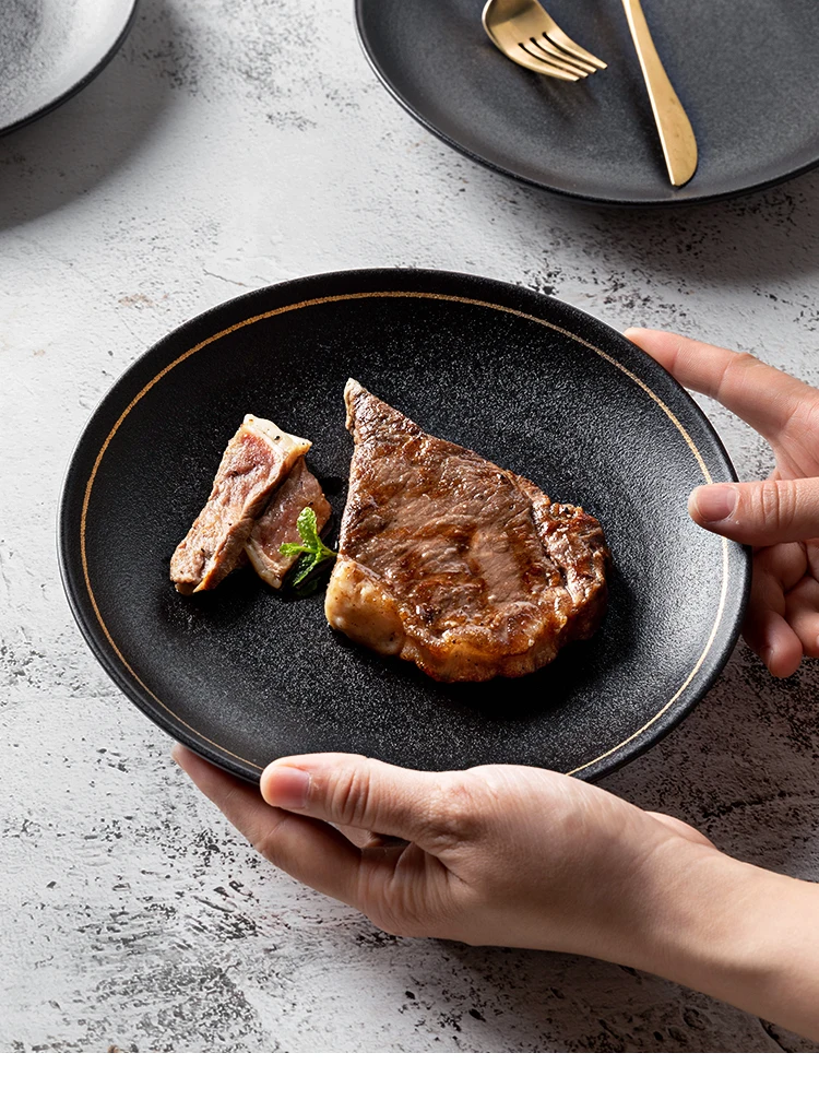 

Круглые скандинавские обеденные тарелки, подносы, декоративный Обеденный набор, Тарелки и блюда, столовая посуда, столовые принадлежности ...