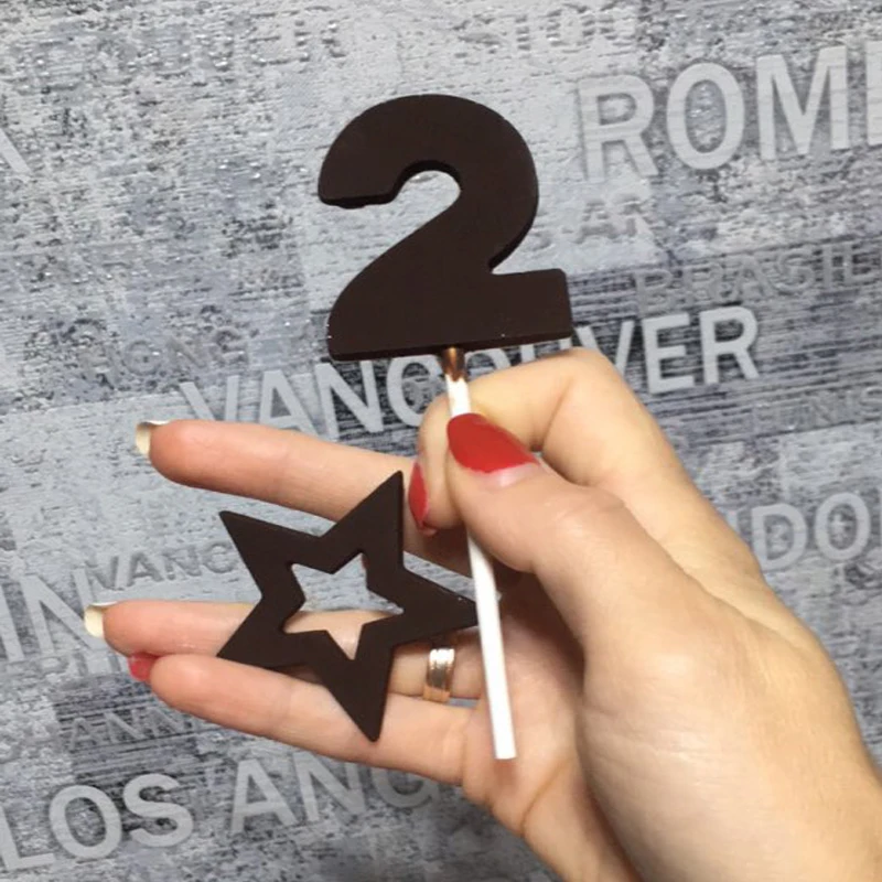 0 9 в форме цифр силиконовая форма для леденцов 3D ручной работы поп присоски