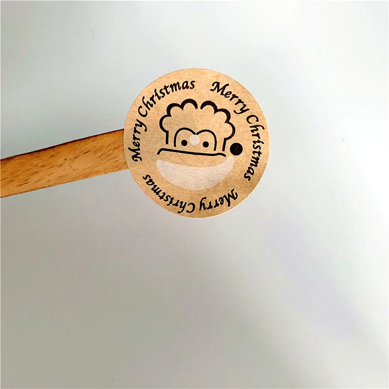 100 шт/партия Kawaii круглый Счастливого Рождества Санта Клаус DIY Многофункциональный крафт стикер канцелярские товары ручной работы стикер, этикетка для подарков