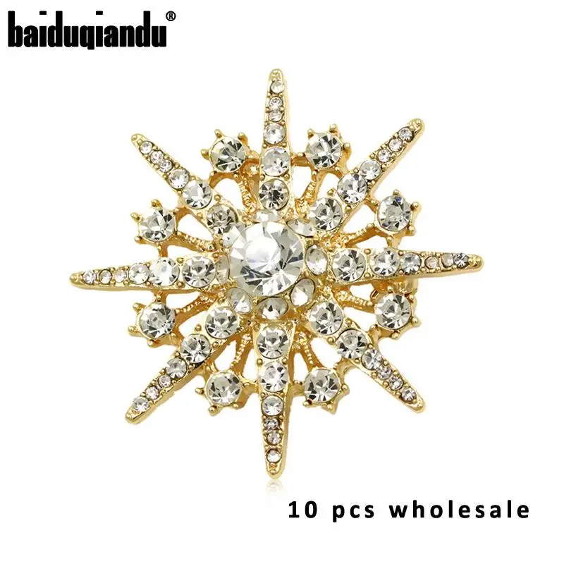 

Lof 10 шт. оптовая продажа по Заводской Цене Высокое качество Кристалл Стразы Starburst брошь булавки