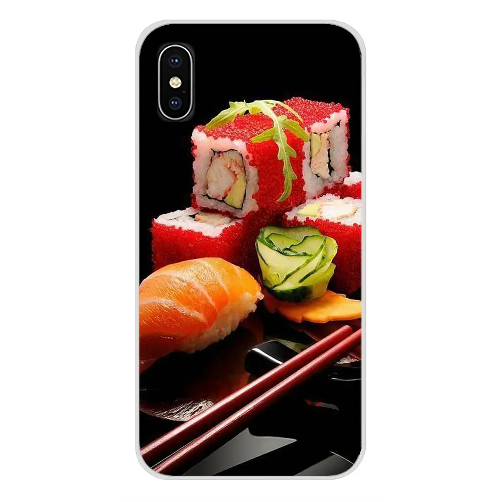Для Samsung Galaxy S3 S4 S5 Mini S6 S7 Edge S8 S9 S10 Lite Plus Note 4 5 8 9 японская кухня суши еда мягкие