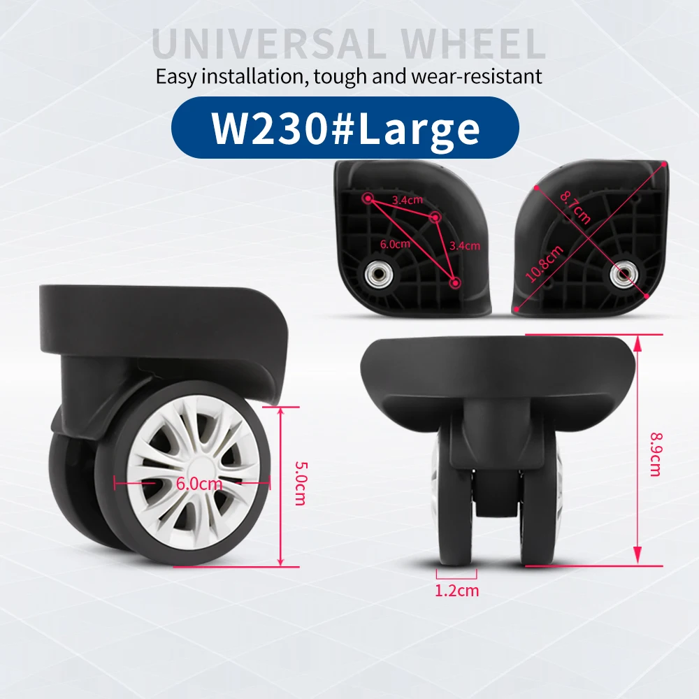 TANGYIPIN Red Eogle L - Y Wheels Suitcase Replace Trolley Travel Accessories Universal Wheel Load Heavy Duty Non-Slip Durable