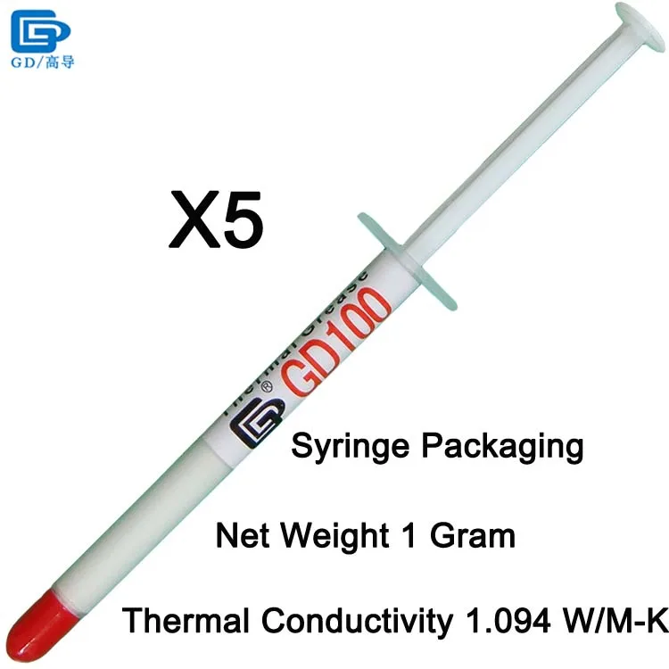 GD100-SY1 5 Pieces GD33 GD66 GD100 GD220 GD280 GD380 GD460 GD450 Термальность смазочная паста компаунд 5 шт. чистая Вес 1 г SY1 - Цвет лезвия: GD100-SY1 5 Pieces
