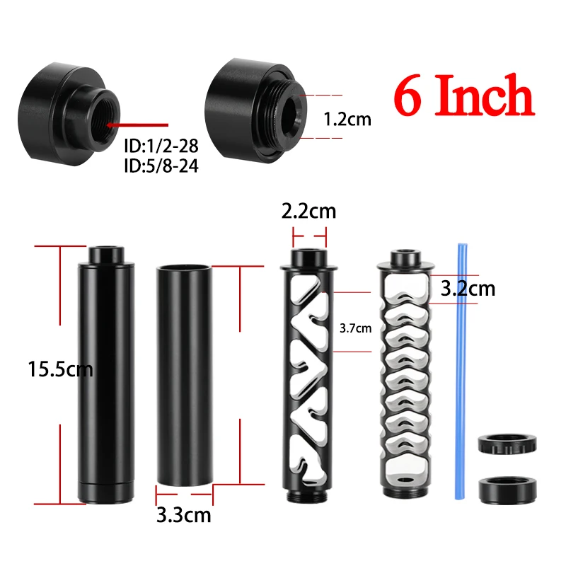 

Fuel Filter Aluminum Solvent Trap 12" 10" 6" Extension Spiral 1/2-28 5/8-24 Car Fuel Solvent Trap Filter for NAPA 4003 WIX 24003