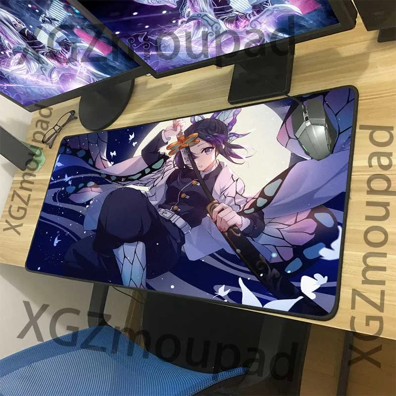 XGZ популярный аниме Demon Slayer Kimetsu No Yaiba большой коврик для мыши черный компьютерного