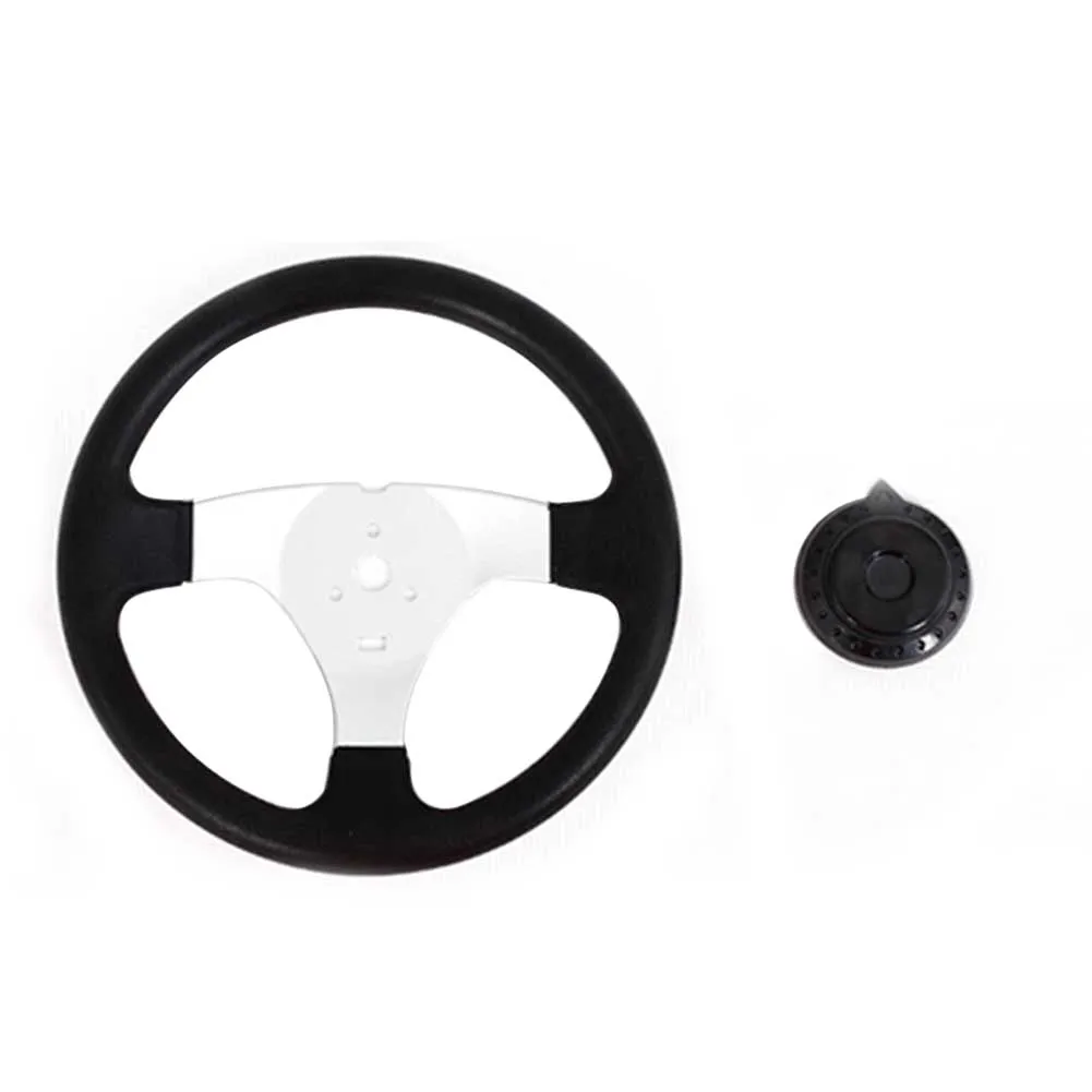 

270mm Vehicle Steering Wheel Replacement Accessories Universal 3 Spokes PU Foam With Holes Interior Durable Classic For Go Kart