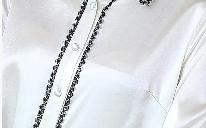Блузка женская кружевная составного кроя с длинным рукавом 3xl - купить по